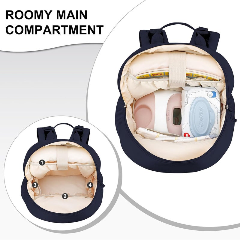 GDNasist Breast Pump Backpack Fit for Spectra S1 and S2 with Removable Cooler Compartment, Pumping Bag for Pump Accessories, Breast Pump Bag for Work, Travel and Family Use Blue - Image 3